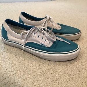 Teal/White Lace-up Vans